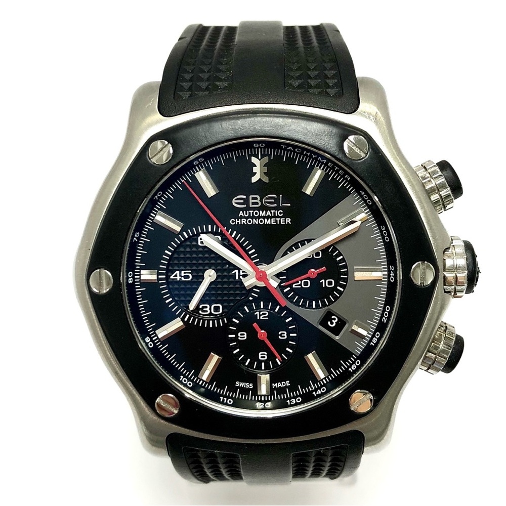 EBEL TEKTON 1911 Automatic Chronometer 50mm Steel Watch Skeleton Backcase